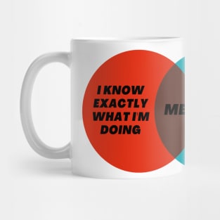 Funny Venn Diagram of Me I know exactly what I’m doing - I have no idea what I’m doing Mug